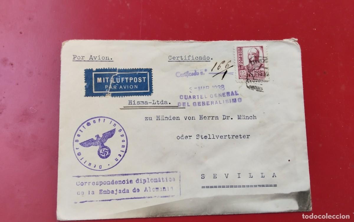 Sellos: EMBAJADA ALEMANIA GUERRA CIVIL PIEZA UNICA DE COLECCIONISMO ALTISIMO VALOR POR SU RAREZA , VER DES