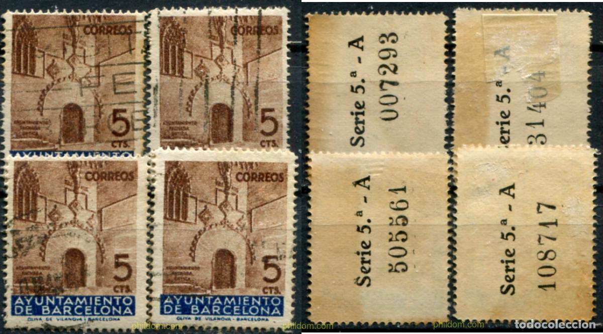 Sellos: 792579 USED ESPA&Ntilde;A. Barcelona 1936 AYUNTAMIENTO DE BARCELONA