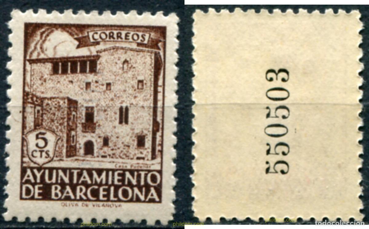 Sellos: 792584 MNH ESPA&Ntilde;A. Barcelona 1943 CASA PADELLAS