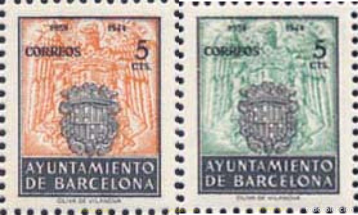 Sellos: 792588 HINGED ESPA&Ntilde;A. Barcelona 1944 5 ANIVERSARIO DE LA LIBERACION DE BARCELONA