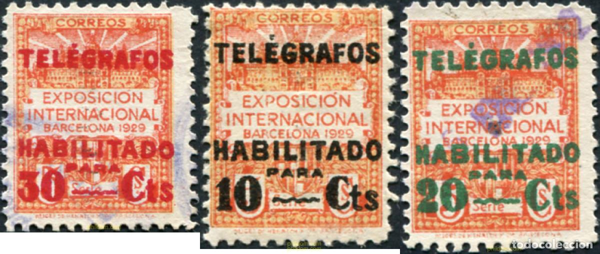 Sellos: 792603 USED ESPA&Ntilde;A. Barcelona 1930 TELEGRAFOS