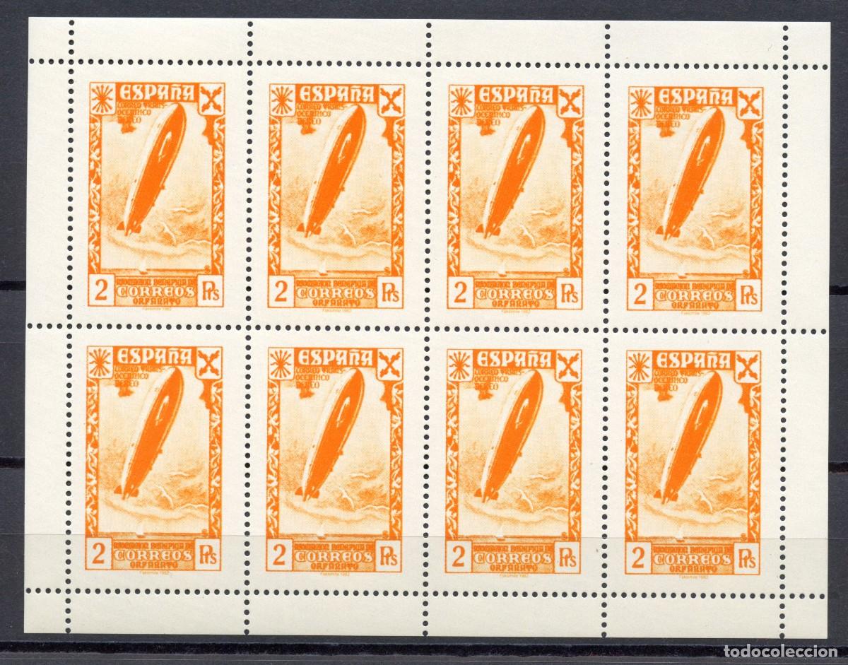 Sellos: BENEFICENCIA. HU&Eacute;RFANOS DE CORREOS N&ordm; 26. MINIPLIEGO DE 8 SELLOS FACSIMILARES DE 2 PTAS.