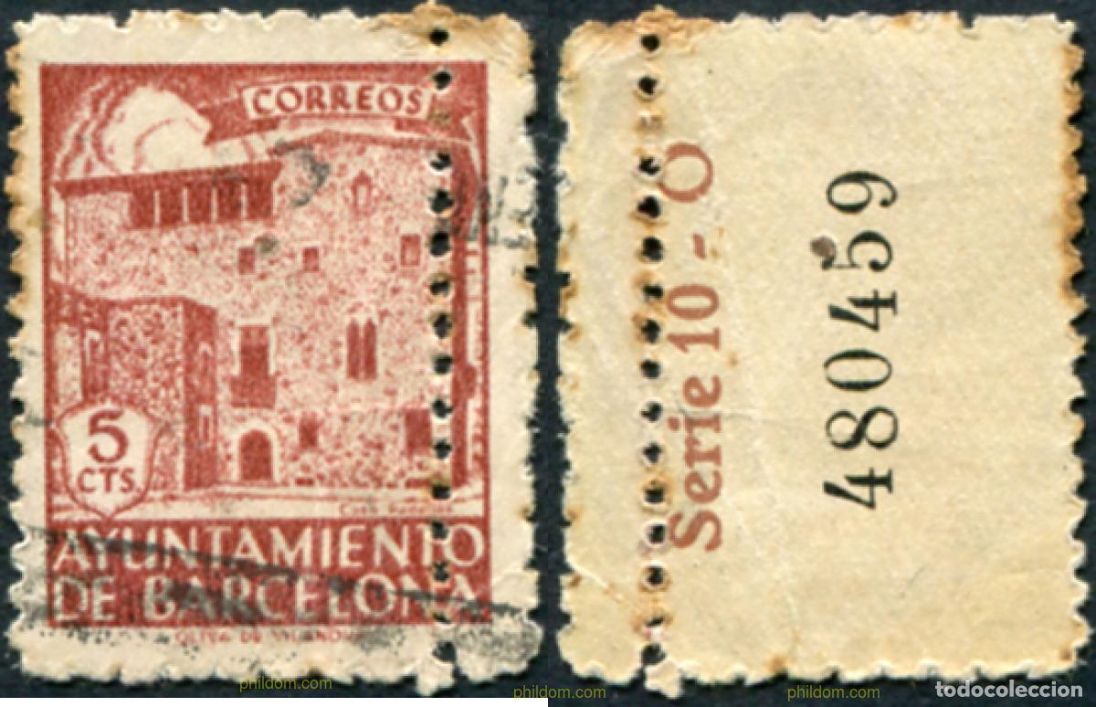 Sellos: 792609 USED ESPA&Ntilde;A. Barcelona 1943 CASA PADELLAS