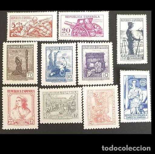 Sellos: Edifil NE46-55 MNH Espa&ntilde;a 1939 sin fijasellos NE Correo de Campa&ntilde;a
