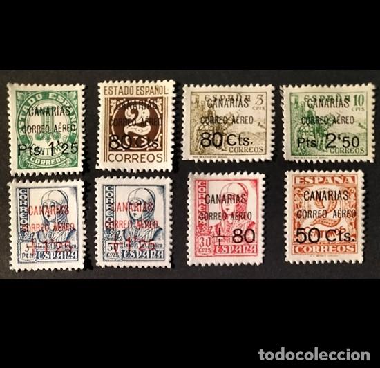 Sellos: Edifil 23-30 CANARIAS MNH Espa&ntilde;a 1937 sin fijasellos Guerra Civil Espa&ntilde;ola