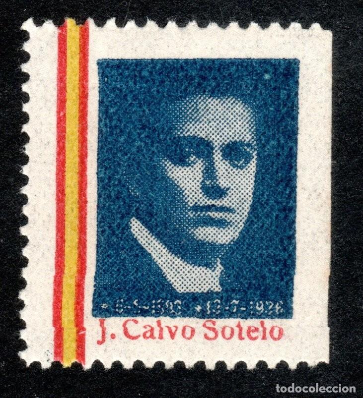 Sellos: JOS&Eacute; CALVO SOTELO. AZUL (VARIEDAD...CALCADO AL REVERSO).