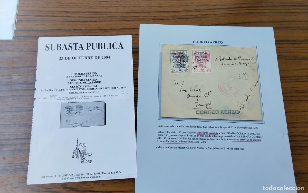 Sellos: SAN SEBASTIAN GUERRA CIVIL PIEZA DE COLECCIONISMO ALTISIMO VALOR POR SU RAREZA , VER DESCRIPCION
