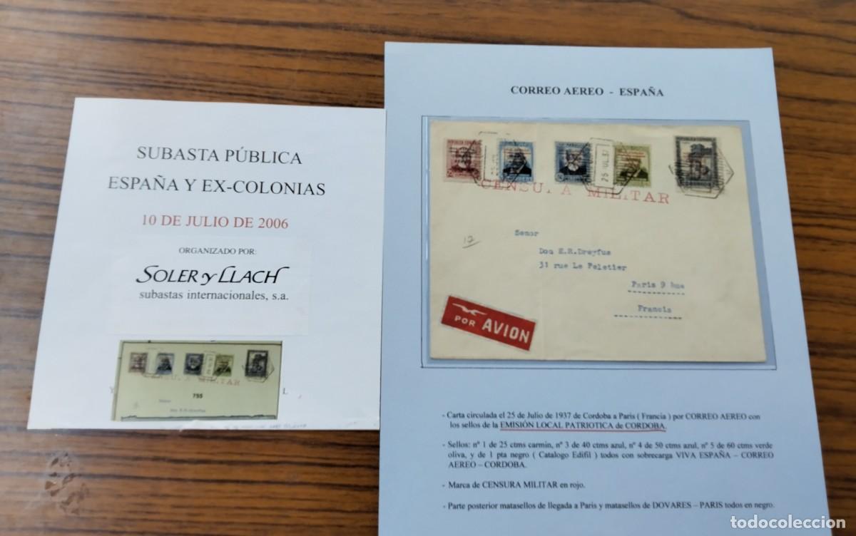 Sellos: CORDOBA GUERRA CIVIL PIEZA DE COLECCIONISMO ALTISIMO VALOR POR SU RAREZA , VER DESCRIPCION
