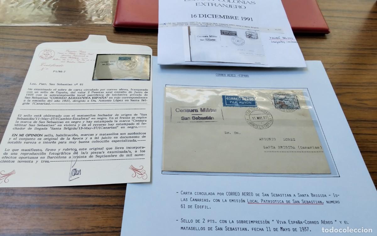 Sellos: SAN SEBASTIAN GUERRA CIVIL PIEZA DE COLECCIONISMO ALTISIMO VALOR POR RAREZA CERTIFICADO AUTENTICIDAD