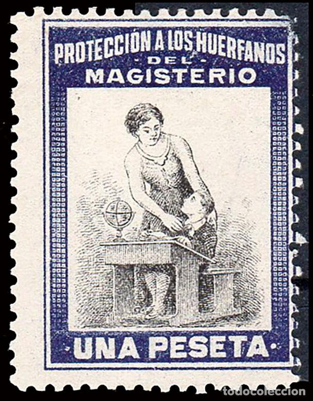 Sellos: Espa&ntilde;a - Guerra Civil - Vi&ntilde;etas Pol&iacute;ticas - S/Cat o - &rdquo; 50 cts. Protecci&oacute;n Hu&eacute;rfanos del Magisterio&rdquo;
