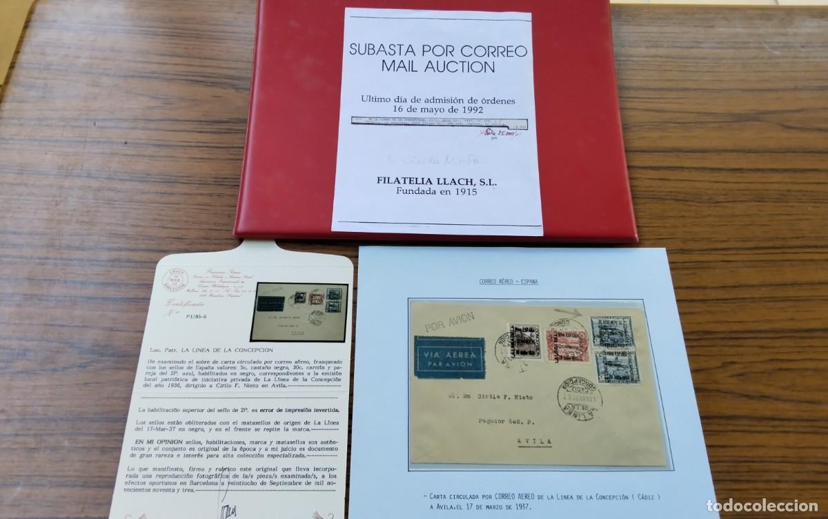 Sellos: LA LINEA GUERRA CIVIL PIEZA DE COLECCIONISMO ALTISIMO VALOR POR RAREZA CON CERTIFICADO AUTENTICIDAD