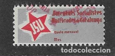 Sellos: VI&Ntilde;ETA.- CUOTA MENSUAL, S/V. EN CATALAN- N/C.-JUVENTS SOCIALISTES CATALUNYA-VER FOTOS