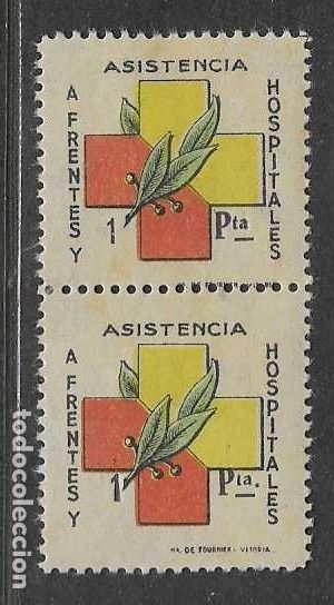 Sellos: VI&Ntilde;ETA.- 1 PTA,-PAREJA CON VARIEDAD 1 DE PTA. FINO OTRO Y GRUESO-VER FOTOS