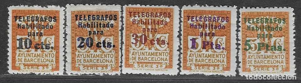 Sellos: BARCELONA,- SERIE COMPLETA- TELEGRAFOS. ED. N&ordm; 4/8 .VER FOTOS