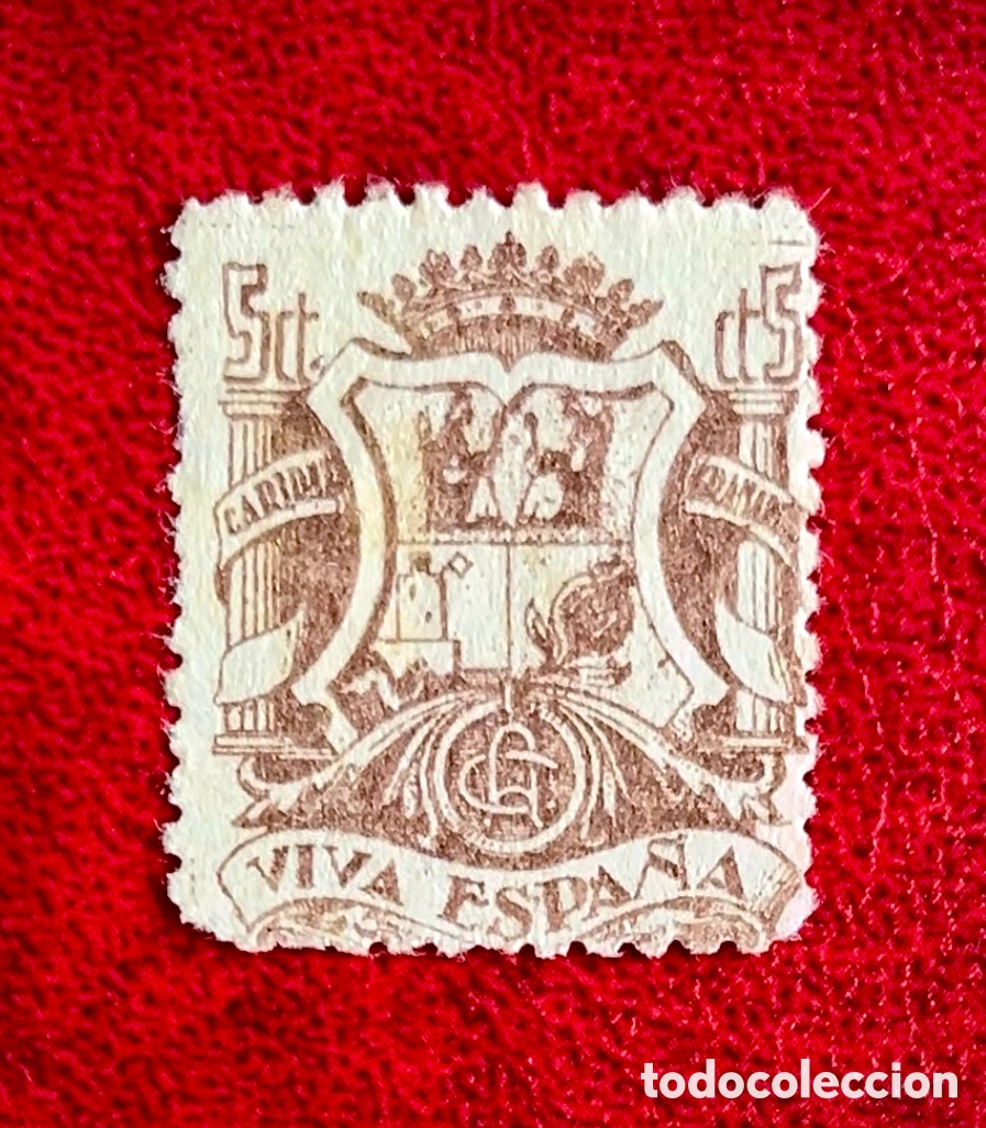 Sellos: Curioso sello Granada Guerra Civil Bando Nacional 1937