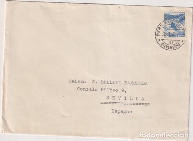 Francobolli: Sobre de Berna a Sevilla del 26 de Jun. de 1937. Con Censura Militar de Sevilla