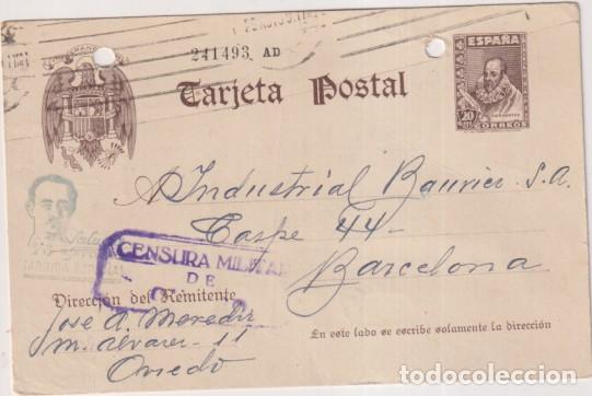 Stamps: Tarjeta entero Postal 83 de 1938-1940. del 29 Nov. 1939. Con Tamp&oacute;n patri&oacute;tico y Censura Militar de