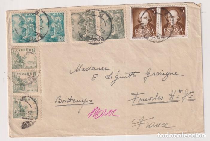 Sellos: Sobre de Barcelona a Francia ( fr. DE alto Garona) DEL 26 ago. 1938. bonito franqueo