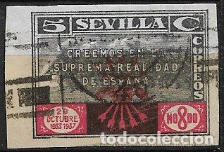 Sellos: SELLOS LOCALES, Guerra Civil, SEVILLA, Utrera, FESOFI n&ordm; 54s (o)