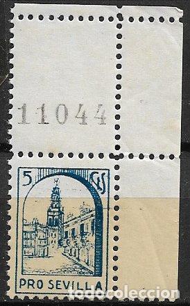 Sellos: SELLOS LOCALES, Guerra Civil, SEVILLA, Sevilla, FESOFI n&ordm; 6 * * LUJO