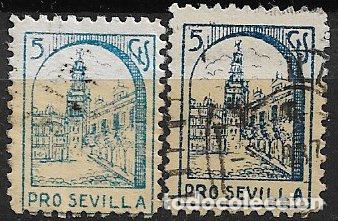 Sellos: SELLOS LOCALES, Guerra Civil, SEVILLA, Sevilla, FESOFI n&ordm; 5 y 6 (o)