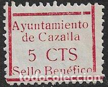 Sellos: SELLOS LOCALES, Guerra Civil, SEVILLA, Cazalla, FESOFI n&ordm; 10 (*)