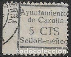 Sellos: SELLOS LOCALES, Guerra Civil, SEVILLA, Cazalla, FESOFI n&ordm; 5 (o)