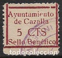Sellos: SELLOS LOCALES, Guerra Civil, SEVILLA, Cazalla, FESOFI n&ordm; 9 (o)