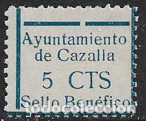 Sellos: SELLOS LOCALES, Guerra Civil, SEVILLA, Cazalla, FESOFI n&ordm; 7 * *