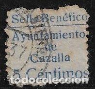 Sellos: SELLOS LOCALES, Guerra Civil, SEVILLA, Cazalla, FESOFI n&ordm; 3 (o)