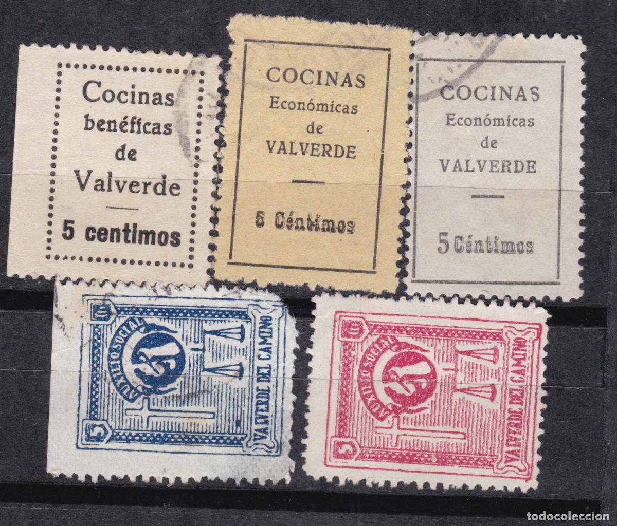 Sellos: CLR17- Guerra Civil . Locales Ben&eacute;ficos . VALVERDE DEL CAMINO