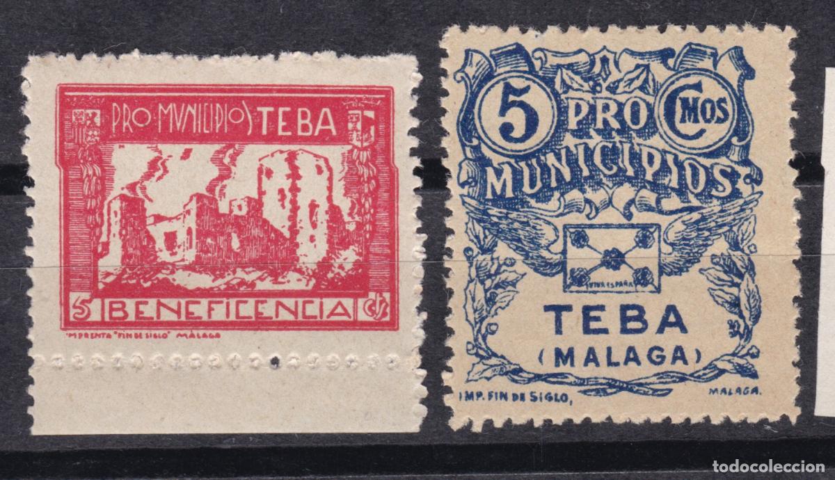 Sellos: CLR16- Guerra Civil . Locales Ben&eacute;ficos . TEBA M&aacute;laga ** Sin Fijasellos