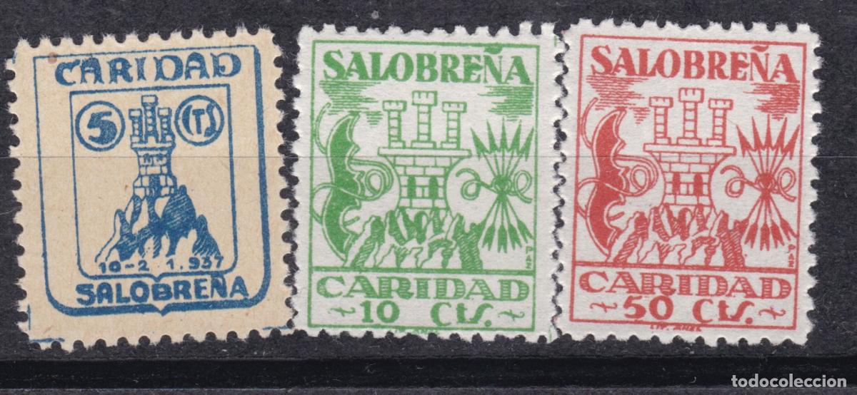 Sellos: CLR15- Guerra Civil . Locales Ben&eacute;ficos . SALOBRE&Ntilde;A Granada (*) LUJO