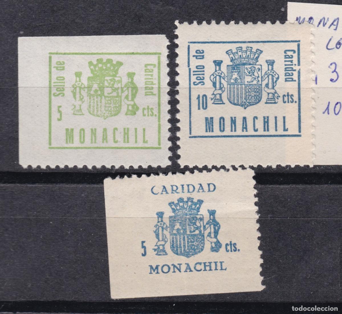 Sellos: CLR13- Guerra Civil . Locales Ben&eacute;ficos . MONACHIL Granada **