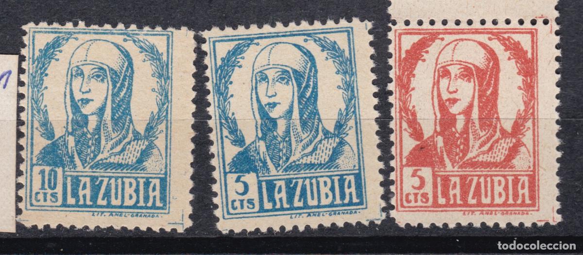 Sellos: CLR11- Guerra Civil . Locales Ben&eacute;ficos .LA ZUBIA Granada (*)