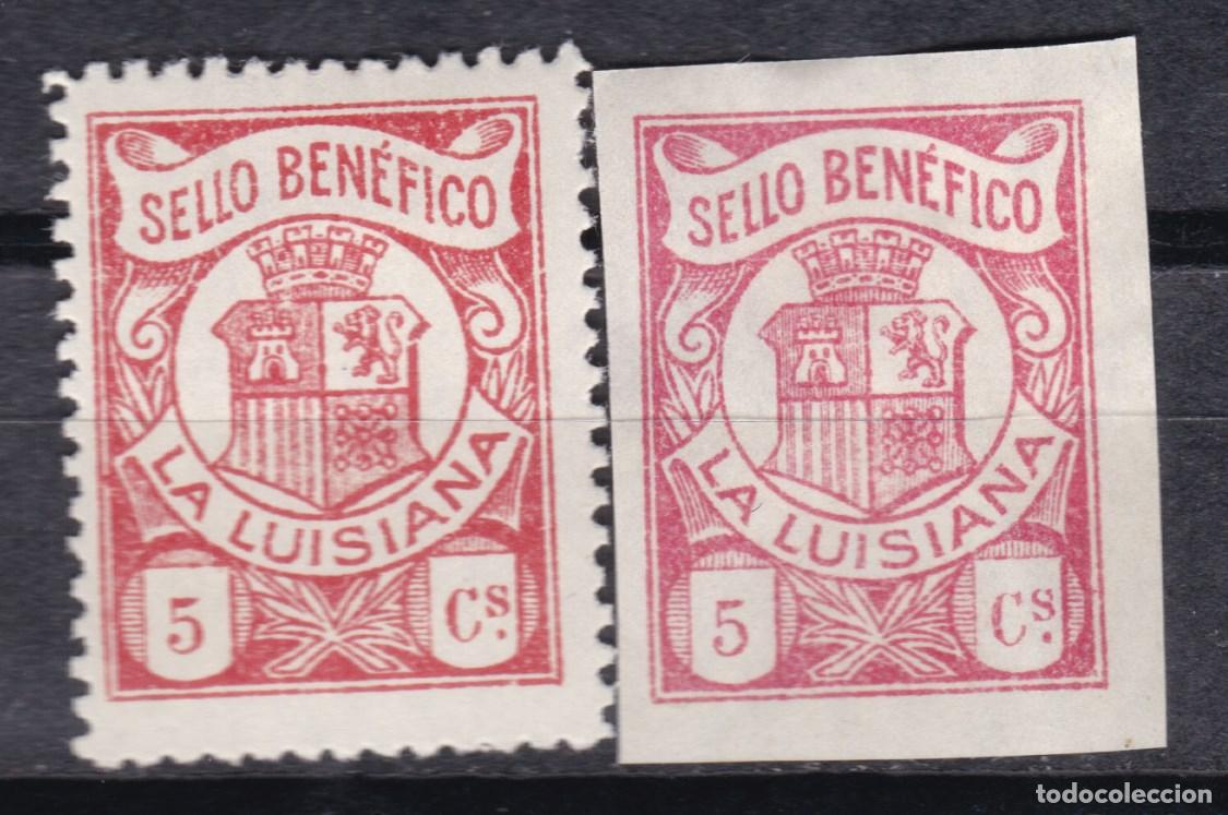 Sellos: CLR10- Guerra Civil . Locales Ben&eacute;ficos . LA LUISIANA Sevilla *