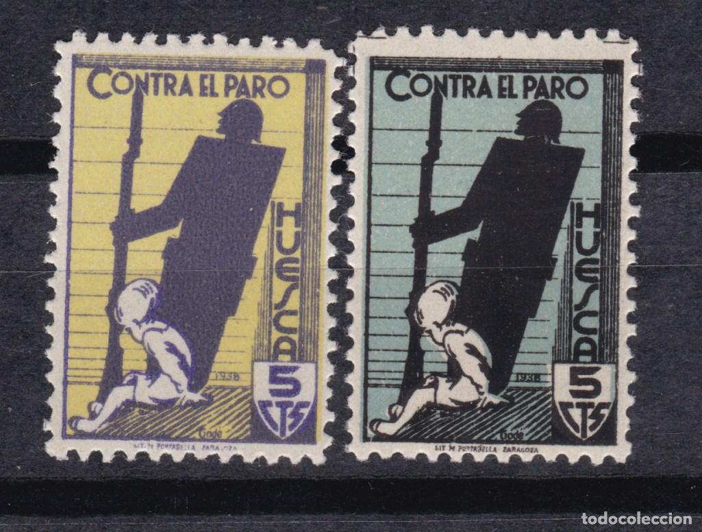 Sellos: CLR7- Guerra Civil . Locales Ben&eacute;ficos .Contra el Paro HUESCA ** Sin Fijasellos