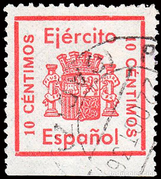 Sellos: Espa&ntilde;a - Guerra Civil - Vi&ntilde;etas Pol&iacute;ticas - S/Cat o - &rdquo;10 cts. Ej&eacute;rcito Espa&ntilde;ol&rdquo;