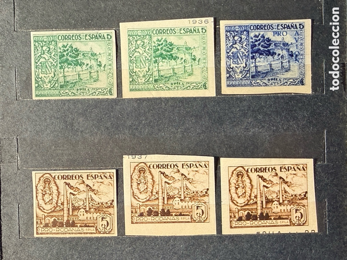 Sellos: Espa&ntilde;a. 1936/1939. Emisiones locales republicanas. &Eacute;pila. Fesofi 1/3. Nuevos */**