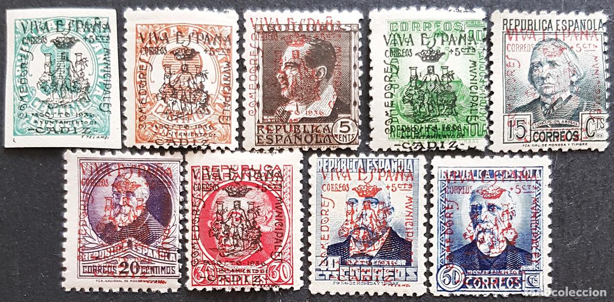 Sellos: Espa&ntilde;a a&ntilde;o 1936 emisiones locales CADIZ