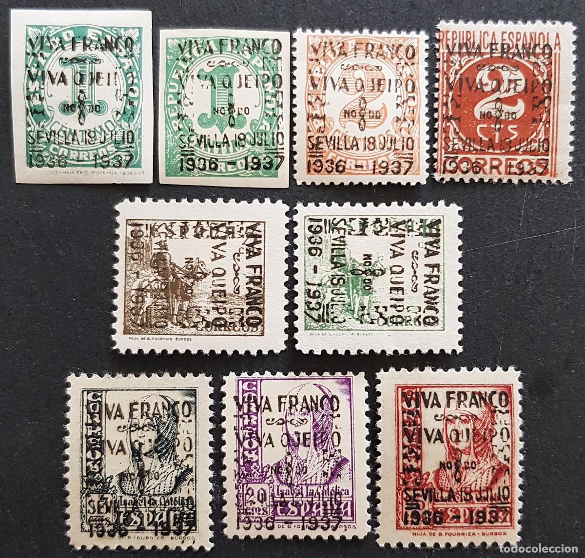 Sellos: Espa&ntilde;a a&ntilde;o 1937 emisiones locales SEVILLA