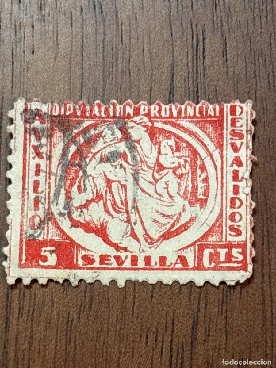 Sellos: vi&ntilde;etas ben&eacute;ficas y fiscales espa&ntilde;olas (1936&ndash;1940) Auxilios Desvalidos Sevilla