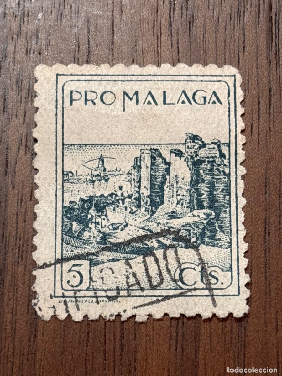 Sellos: vi&ntilde;etas ben&eacute;ficas y fiscales espa&ntilde;olas (1936&ndash;1940 ) Pro Malaga