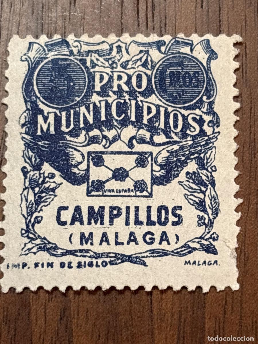 Sellos: vi&ntilde;etas ben&eacute;ficas y fiscales espa&ntilde;olas (1936&ndash;1940 ) Pro Municipios Campillos Malaga