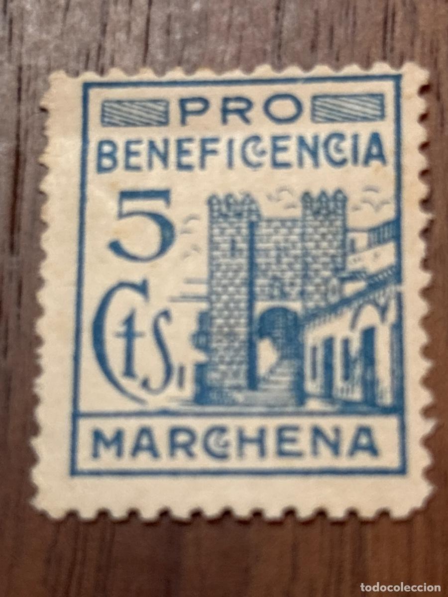 Sellos: vi&ntilde;etas ben&eacute;ficas y fiscales espa&ntilde;olas (1936&ndash;1940 ) Pro Beneficiencia Marchena
