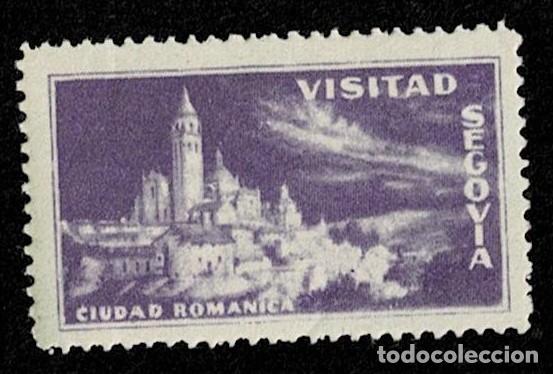 Sellos: 0036 PROPAGANDA -VISITAD SEGOVIA - CIUDAD ROM&Aacute;NICA Color VIOLETA sin fijasellos Ver