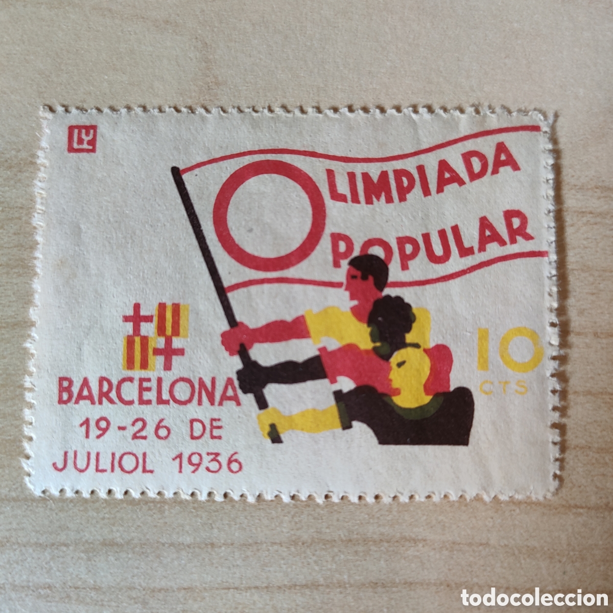 Sellos: a33 Barcelona Olimpiada Popular 19 - 26 de Juliol 1936 Allepuz 159 afinet 1242 Catalunya