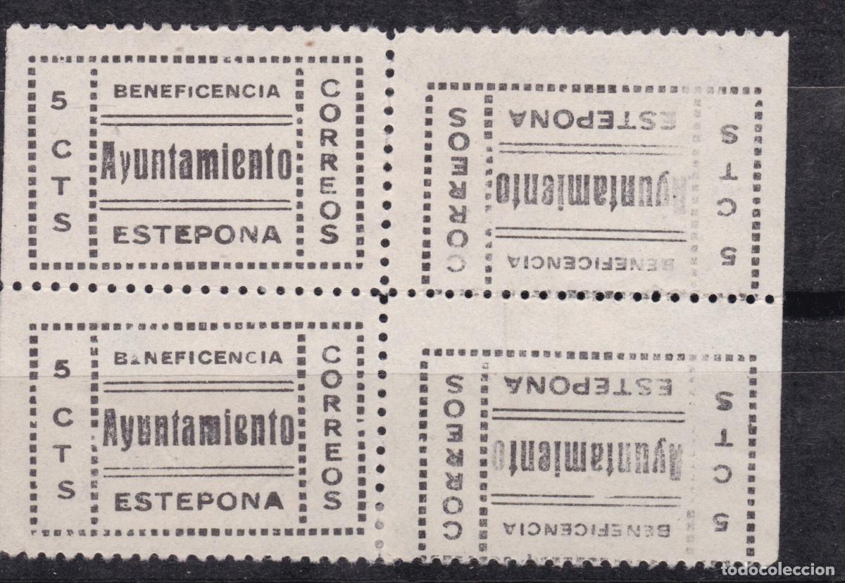 Sellos: FC4-86- Guerra Civil Beneficencia ESTEPONA B4 CAPICUA (*) Sin Goma . Perfecto