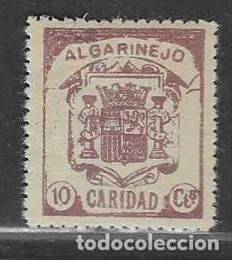 Sellos: ALGARINEJO-GRANADA- 10 CTS-- CARIDAD-.- VER FOTOS