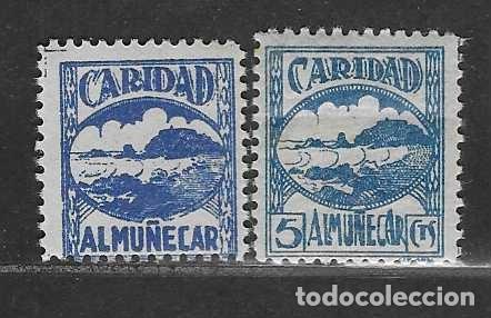 Sellos: ALMU&Ntilde;ECAR-GRANADA- 5 CTS- CARIDAD-PAREJA VARIEDAD TIPOGRAFIA-- VER FOTOS